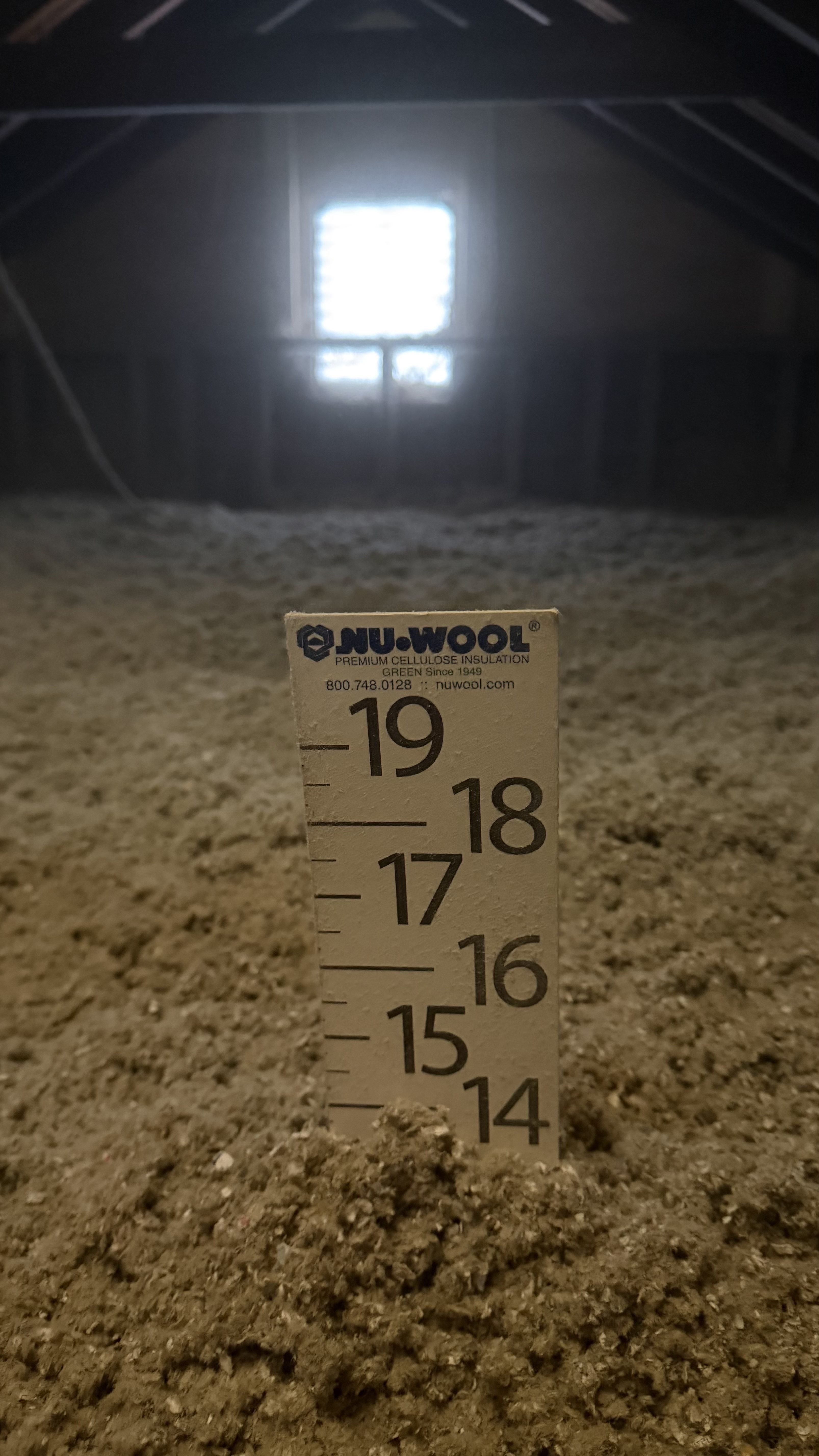 Attic insulation installation